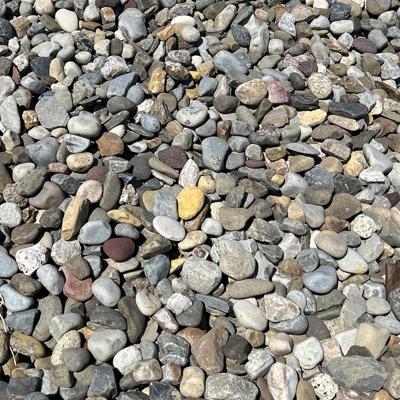 Decorative Delaware River Jacks stones for garden accents